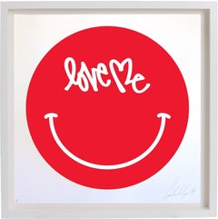Love Me Smiley a set of 3 screen prints by Curtis Kulig