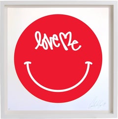 Love Me Smiley a set of 3 screen prints by Curtis Kulig 