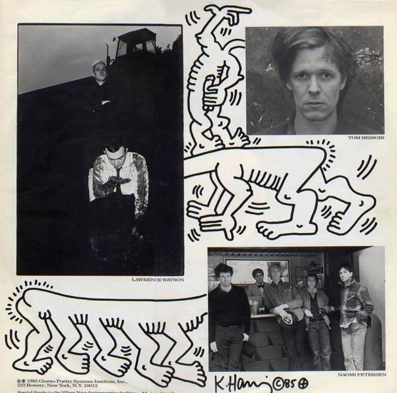 Vintage Keith Haring record art
“A Diamond Hidden in the Mouth of a Corpse,” a rare 1980's vinyl art cover featuring original artwork by Keith Haring. 

In addition to the front and back cover art by Haring, this work contains a foldout interior