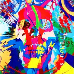 Rare original Damien Hirst vinyl record art (Damien Hirst skull art)