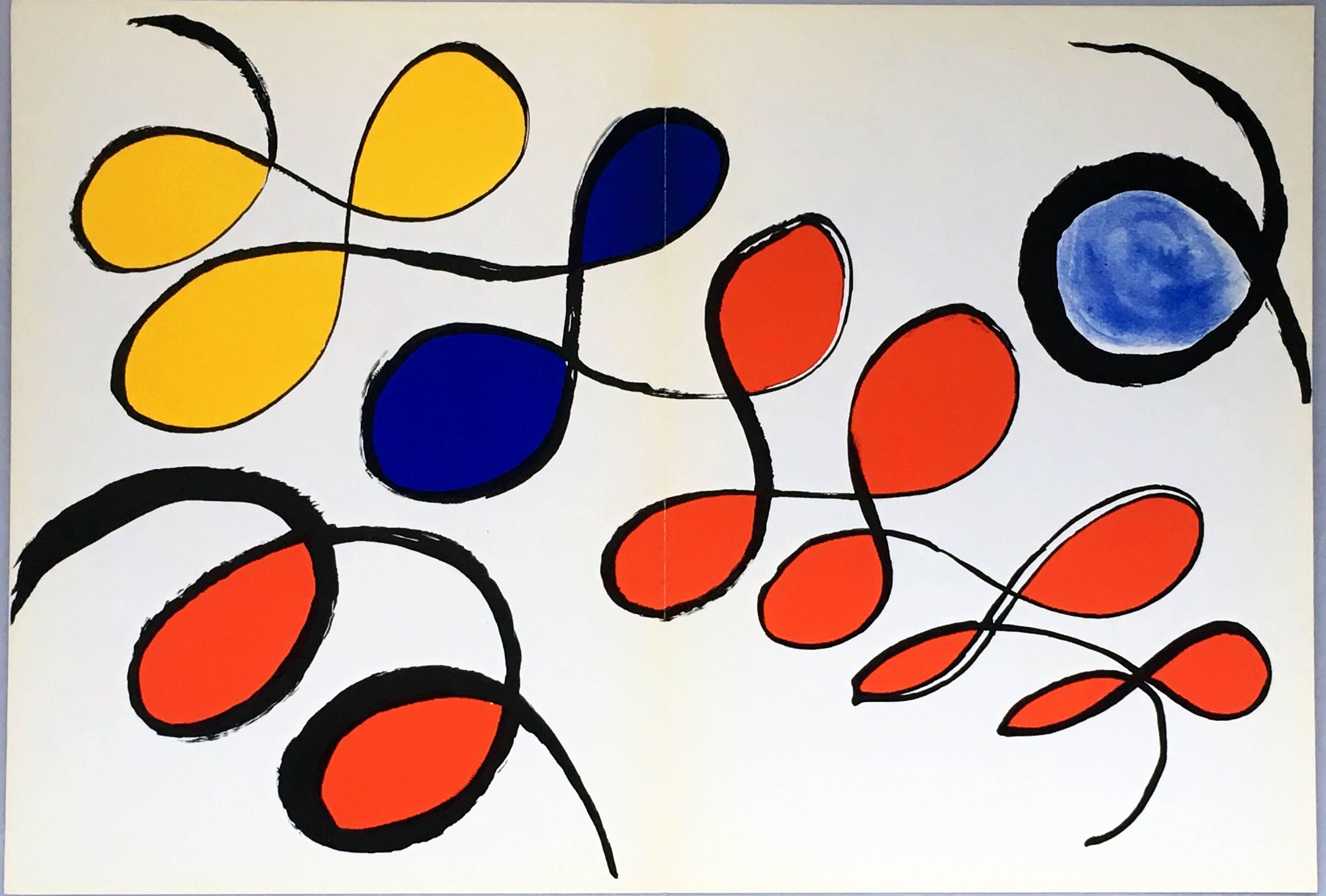 Vintage Alexander Calder Lithograph 1973 
Portfolio: Derriere Le Miroir
Published by: Galerie Maeght, Paris 1973. 

Lithograph in colors 
11 x 15 inches
Center fold-line as issued; otherwise very good condition for its age


Related
