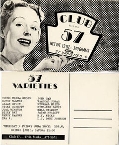 Retro Original Club 57 flyer NY (Keith Haring Kenny Scharf related)