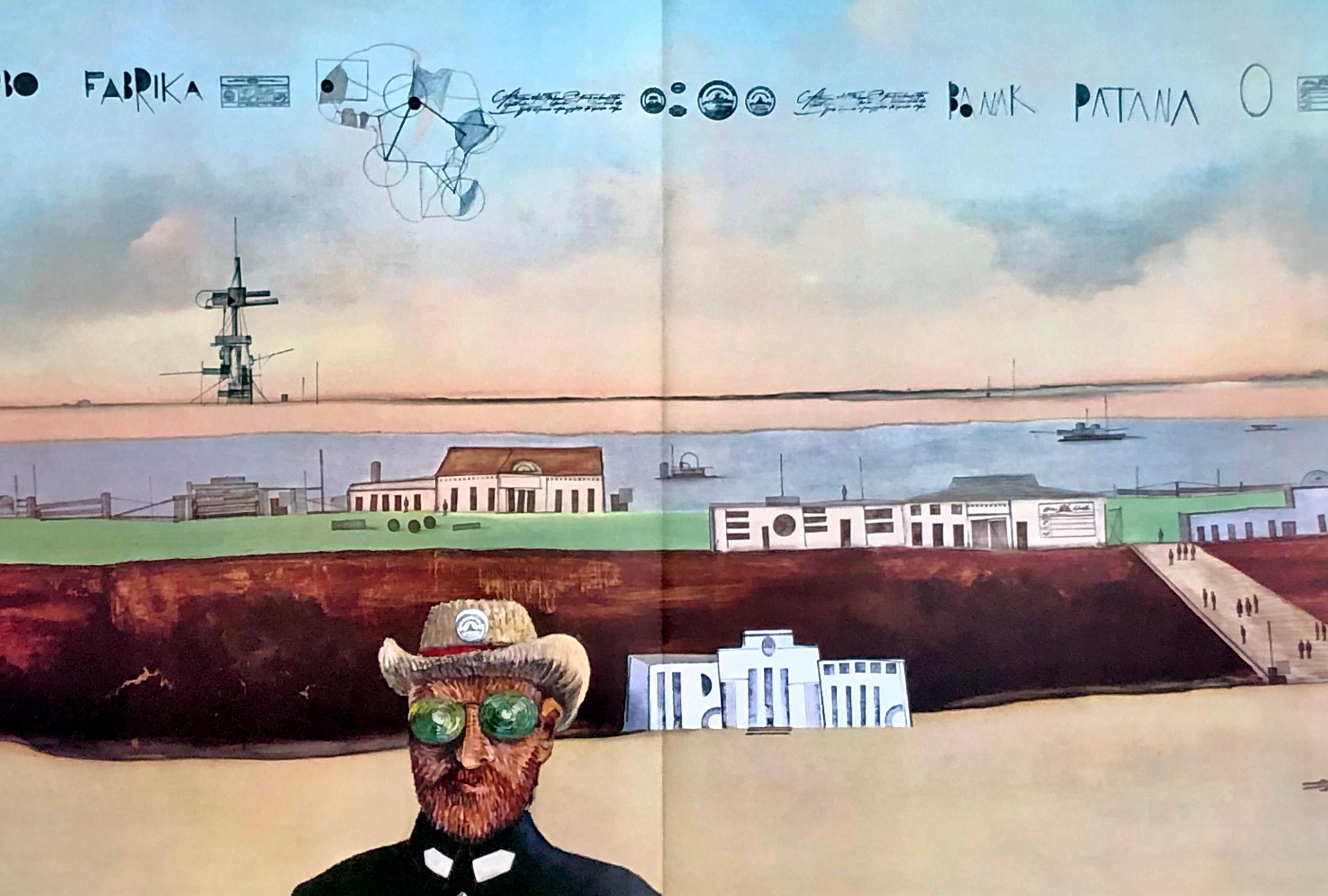 Lithographie de Saul Steinberg des années 1970 (impressions de Saul Steinberg) 