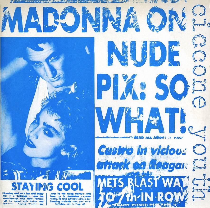 In 1985, Warhol teamed up with Keith Haring to make a wedding gift for their friend Madonna before her marriage to Sean Penn. They replaced a New York Post image on the front page with a picture of the couple under the headline: "Madonna on nude