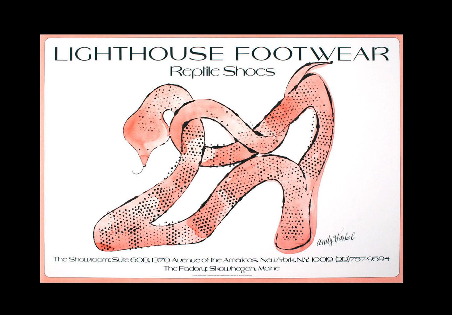 Andy Warhol Reptile Shoes Lithograph (Andy Warhol's shoes)  1