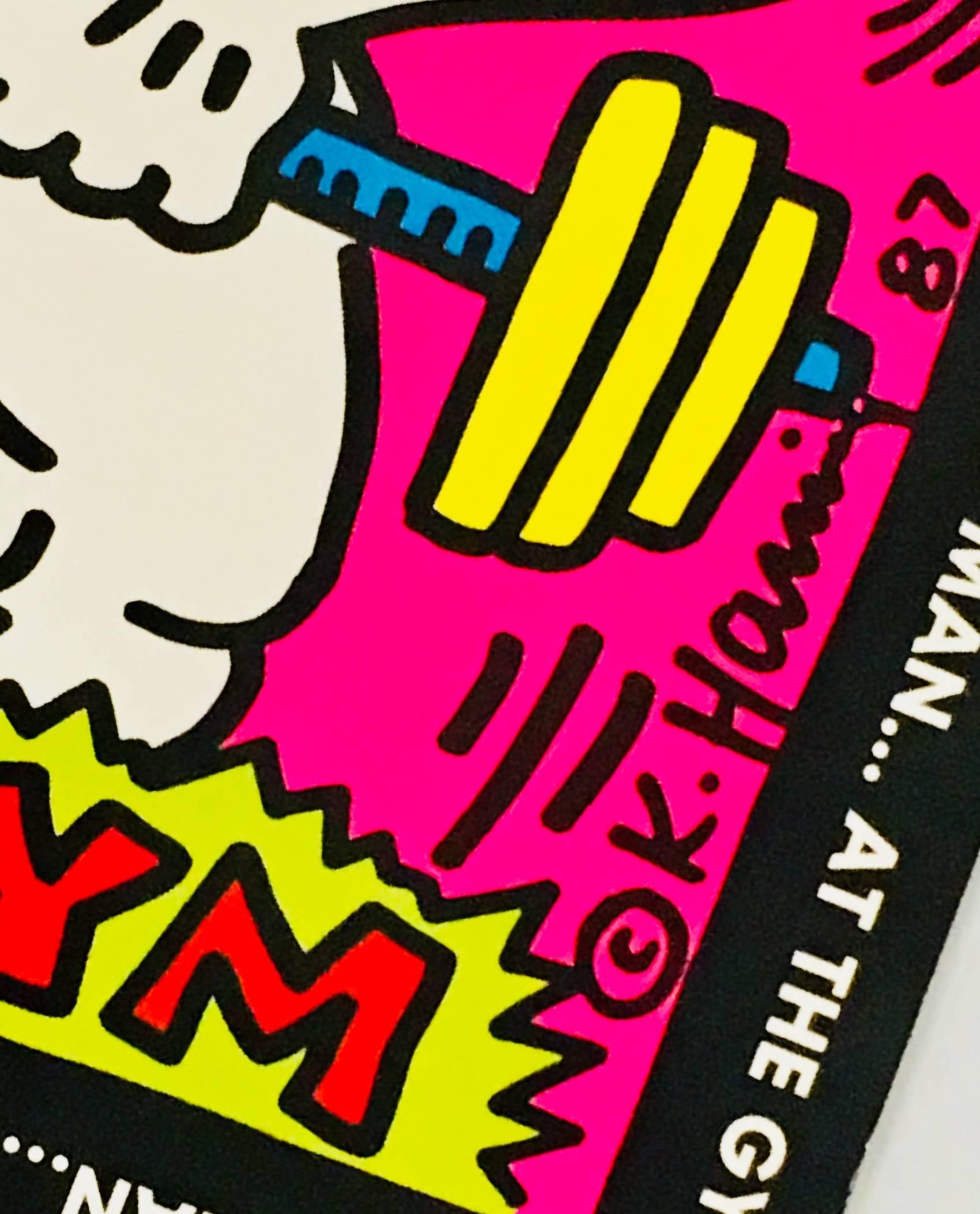 Rare Original Keith Haring Vinyl Record Art (vintage Keith Haring)  2
