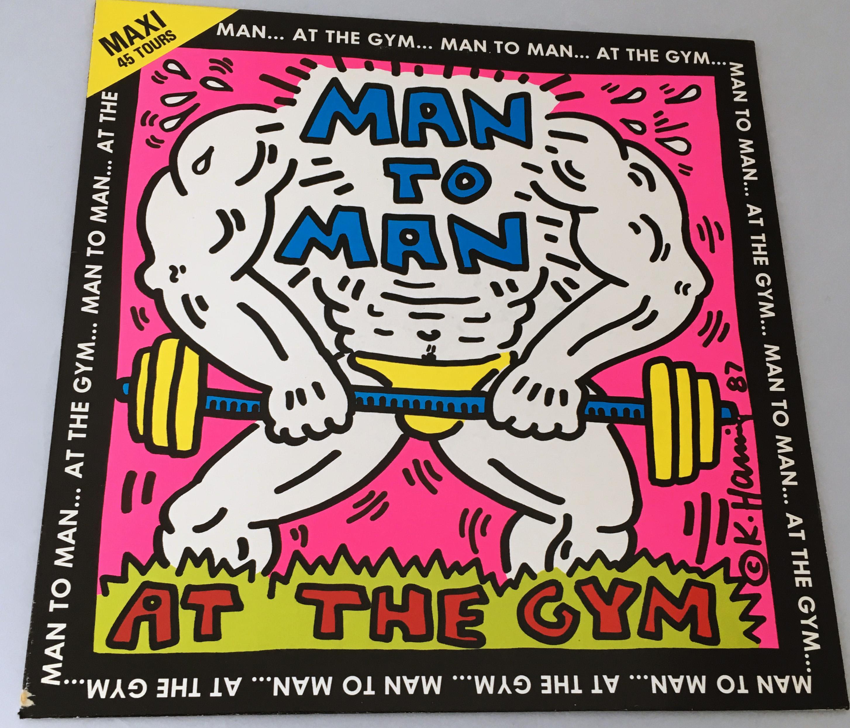 Rare Original Keith Haring Vinyl Record Art (vintage Keith Haring)  3