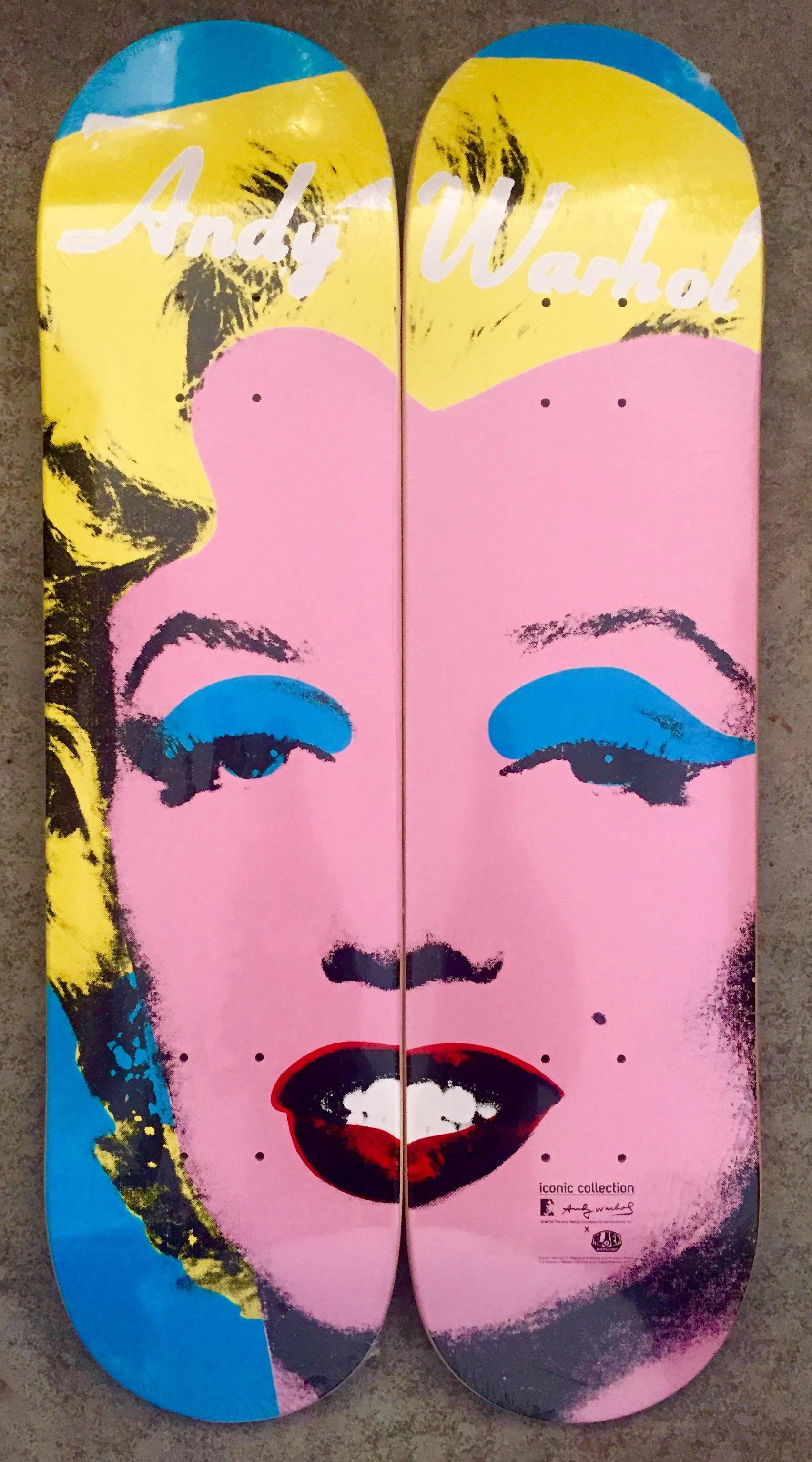 Marilyn, A Set of Two Skate Decks - Art by Andy Warhol