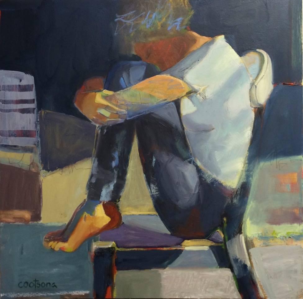 Melinda Cootsona Figurative Painting - Girl in Chair IV