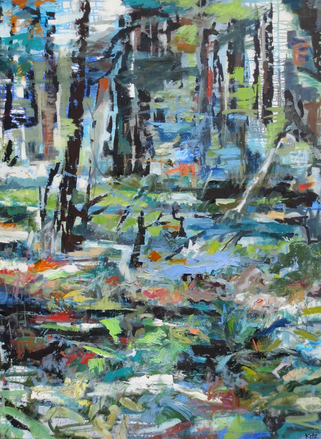 Landscape Painting Kim Ford Kitz - Trèfle bleu