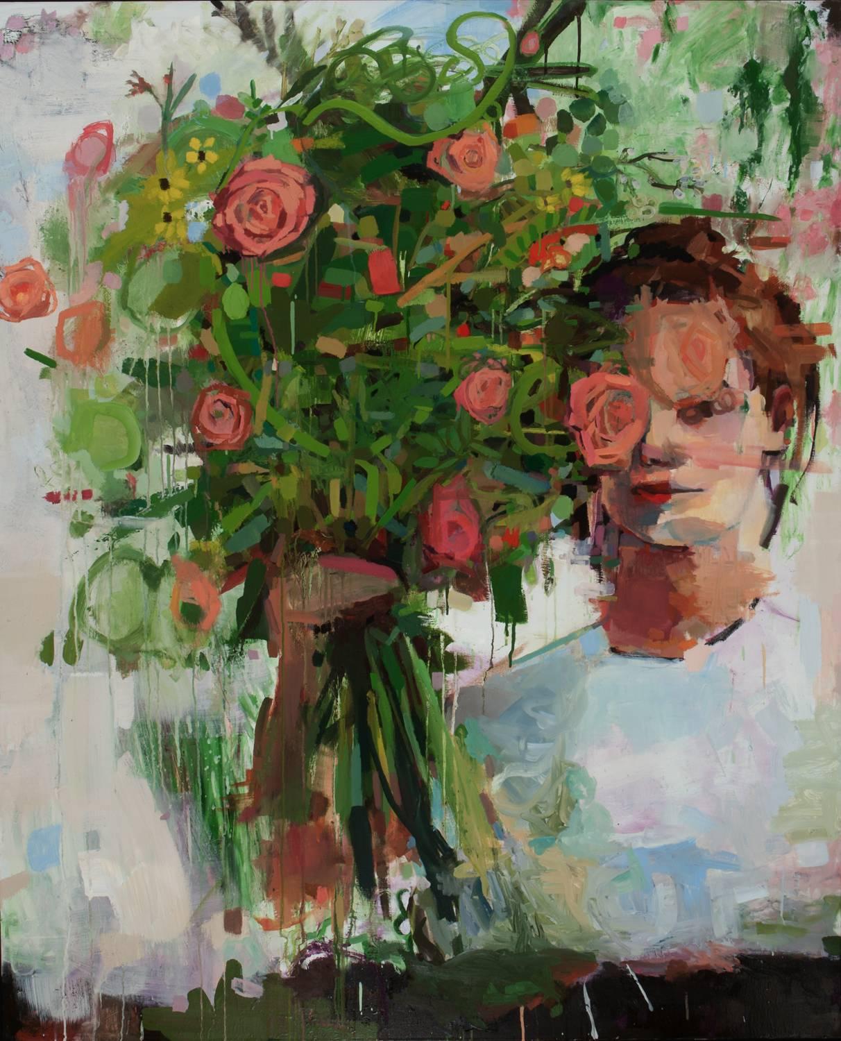 Devorah Jacoby Portrait Painting - Flowers All Year Long