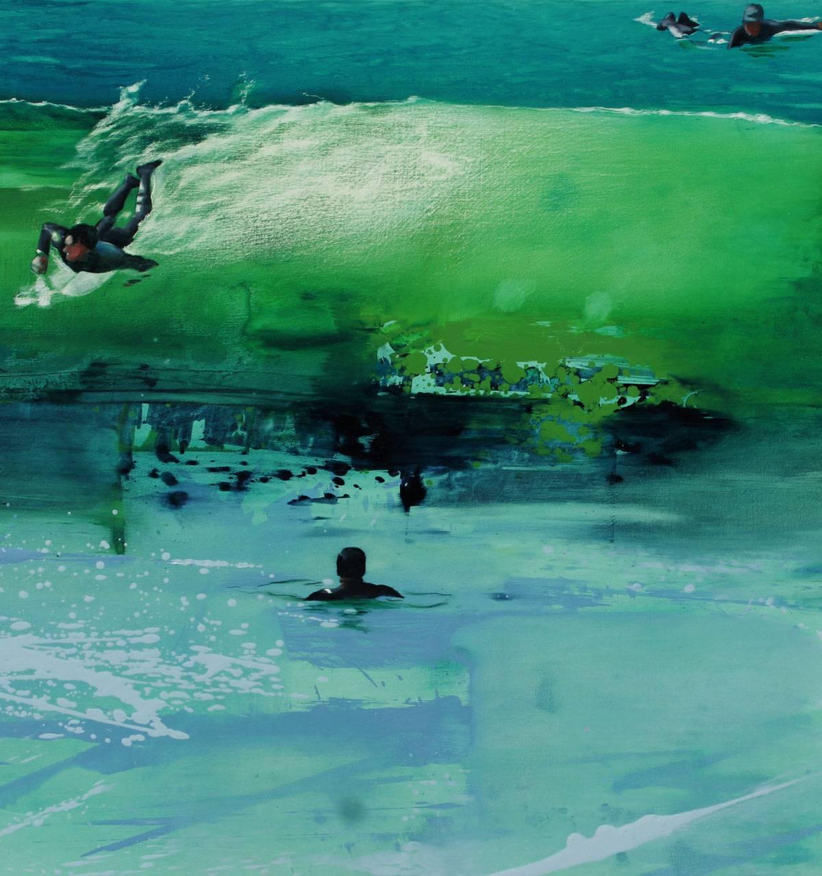 Kay Bradner Landscape Painting - Transparent Wave