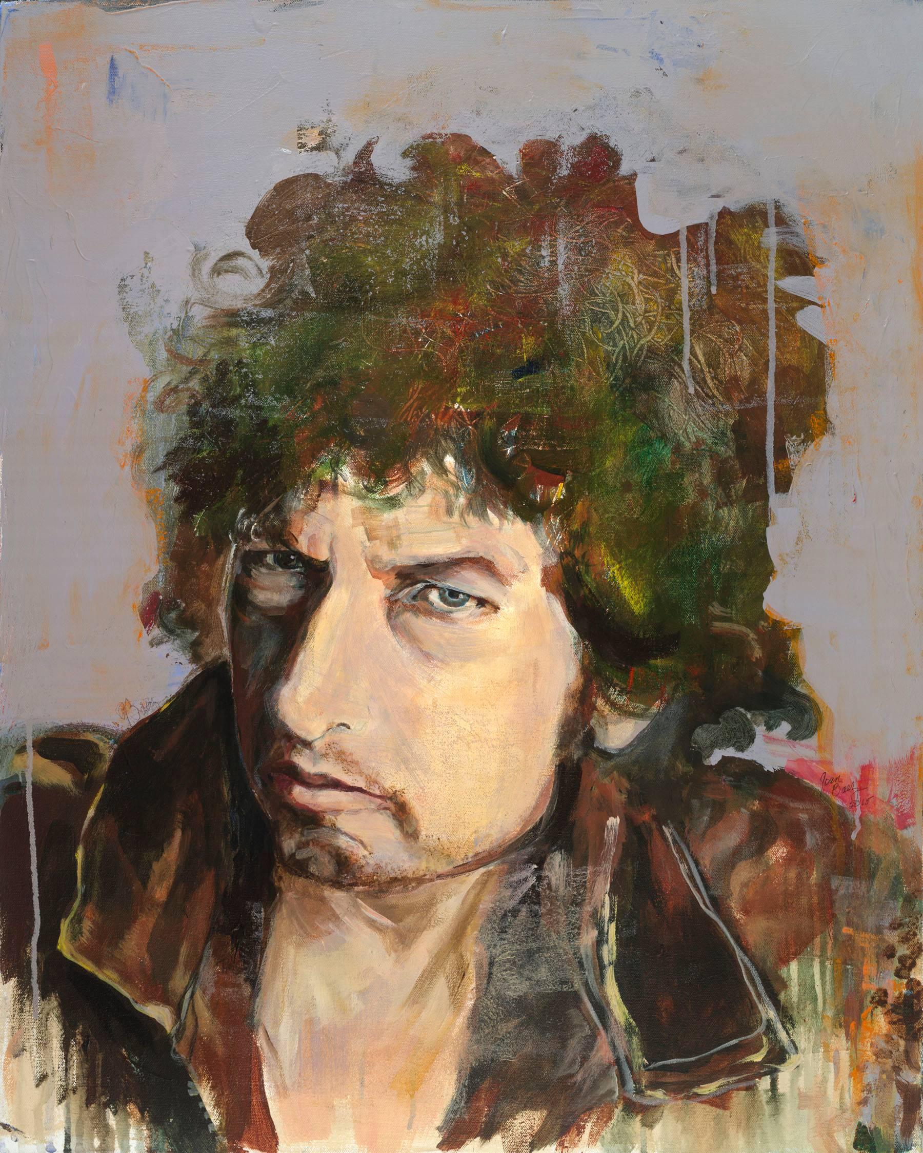 Portrait Painting Joan Baez - Bob Dylan