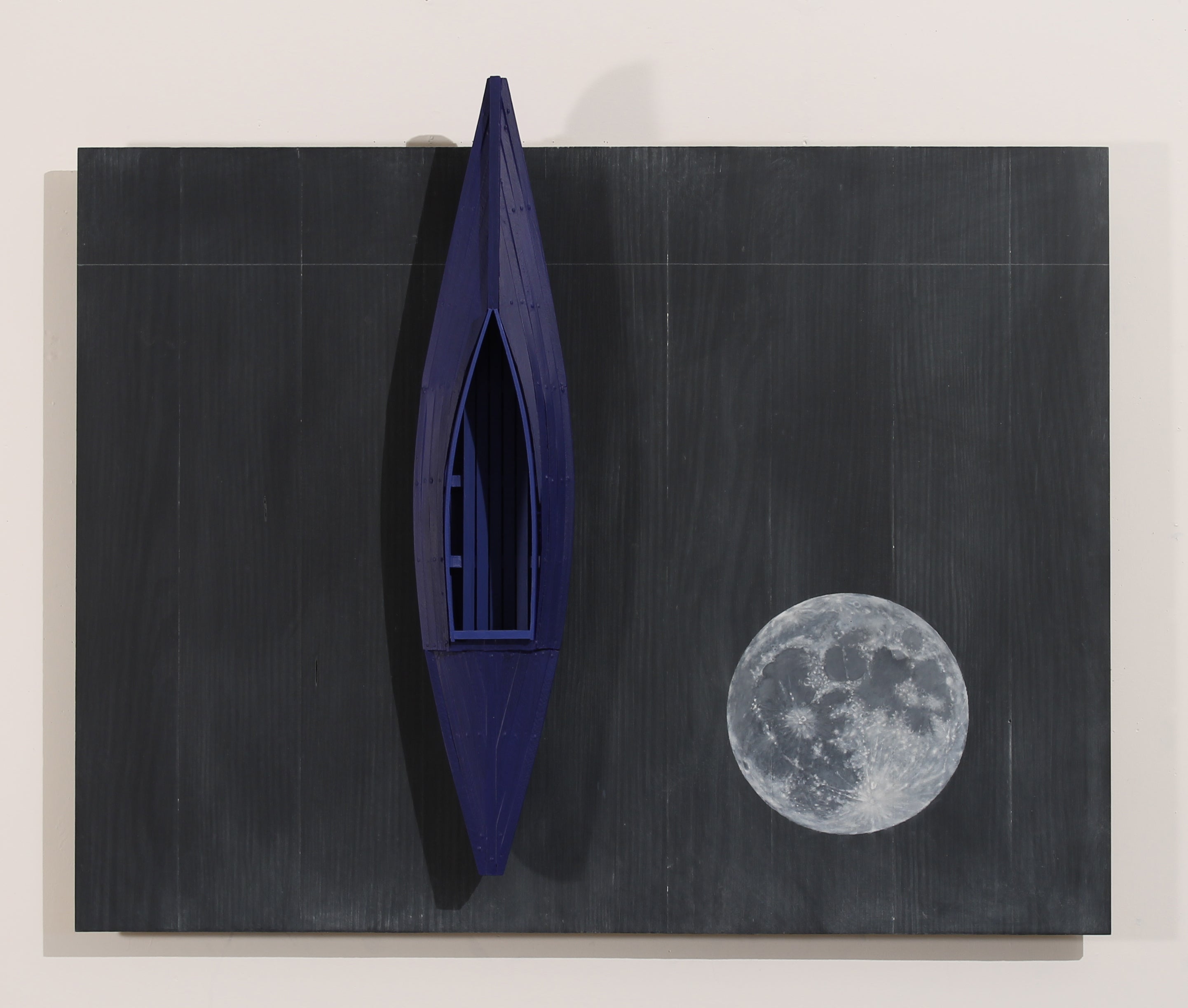 David Ruddell Blackboard Full Moon Blue Boat For Sale At 1stdibs