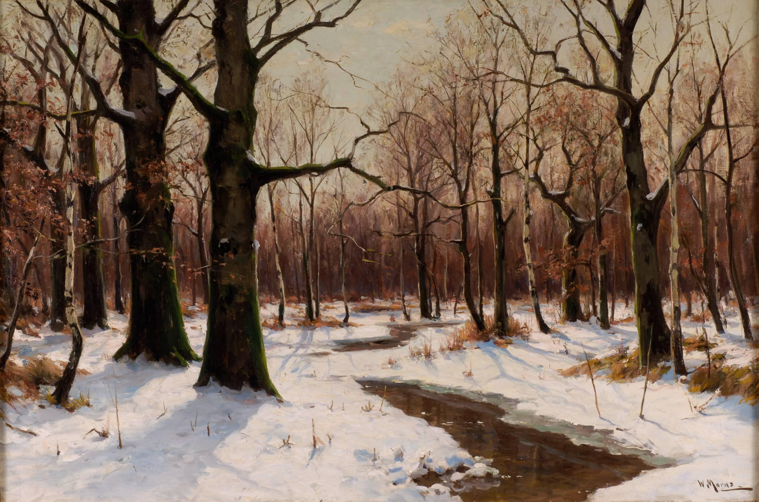 Walter Moras Landscape Painting - Winter Afternoon