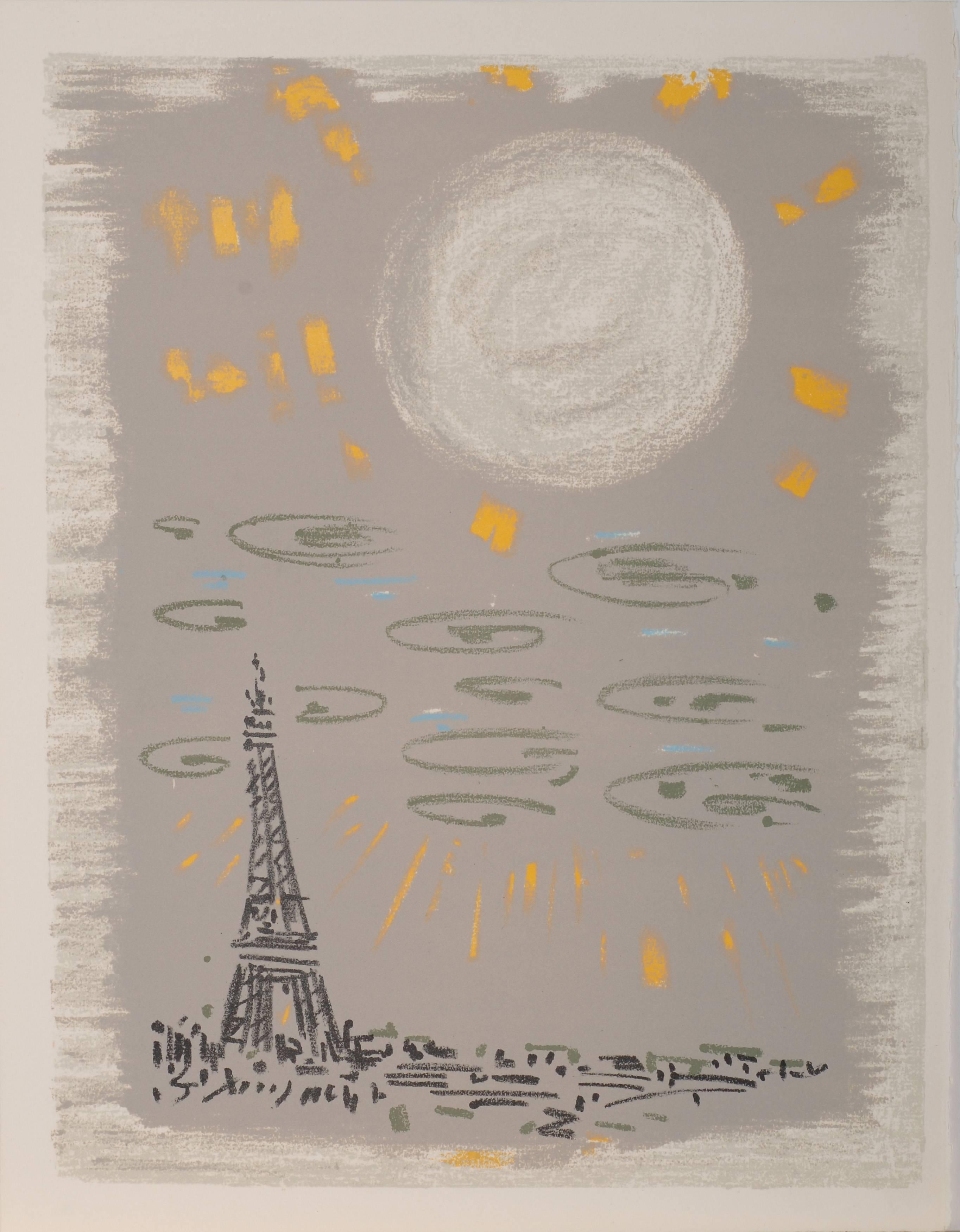 André Masson Landscape Print - La Tour Eiffel, Regards sur Paris