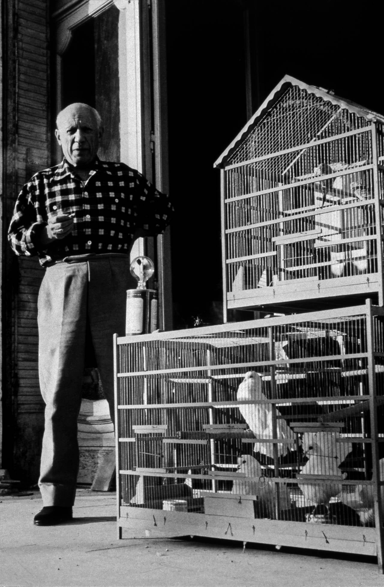 Lucien Clergue Portrait Photograph - Picasso et les colombes, "La Californie", Cannes