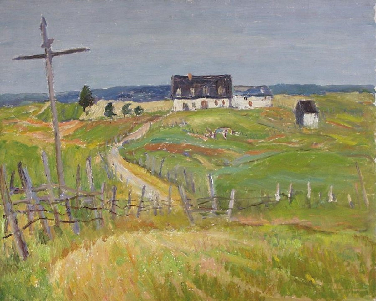 George Paginton Landscape Painting - Farmhouse in St. Francois