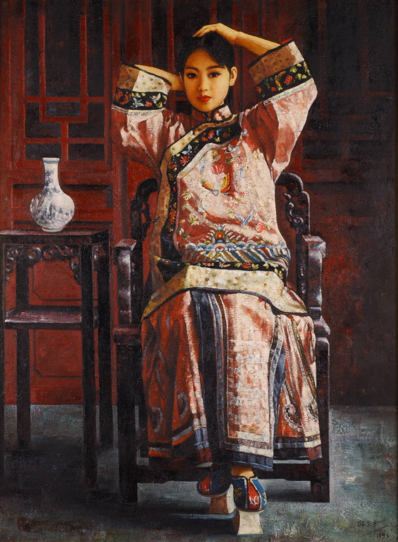 Di Li Feng Portrait Painting - Girl in Festive Costume