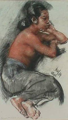 Seated Semi Nude
