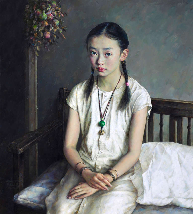 Zhao Kailin Portrait Painting - Seated Girl