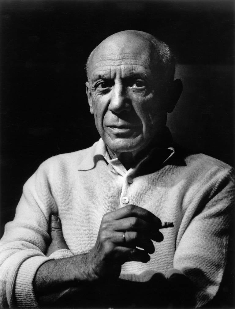 Lucien Clergue Portrait Photograph - Picasso a la Cigarette