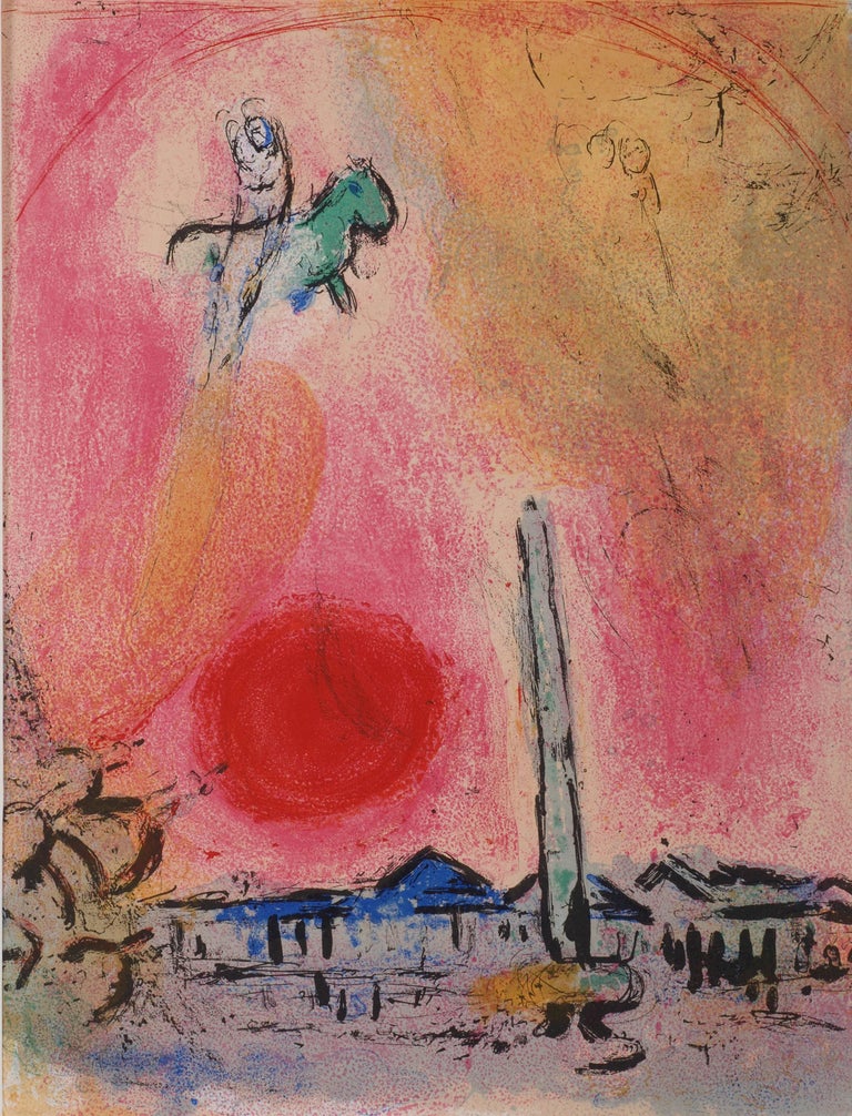 Marc Chagall Landscape Print - Place de la Concorde, Regards sur Paris
