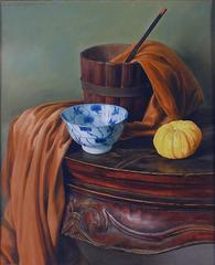 Wang Weidong - Still Life with Cup and Gourd on Table Still Life with Cup and Gourd on Table