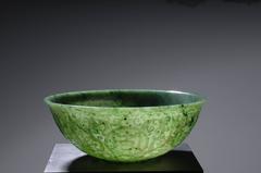 Mughal Style Green Jade Bowl