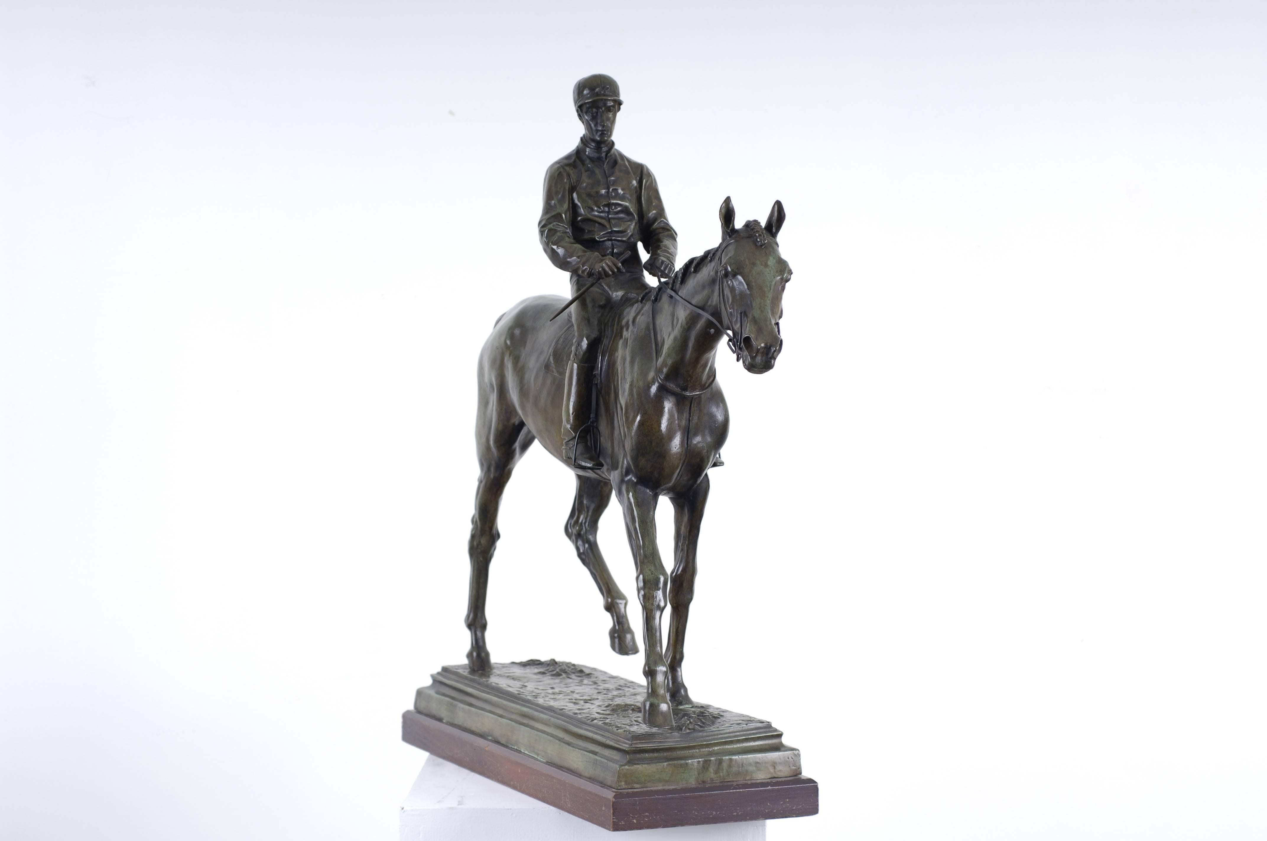 Kincsem mit Elijah Madden – Sculpture von Isidore Jules Bonheur