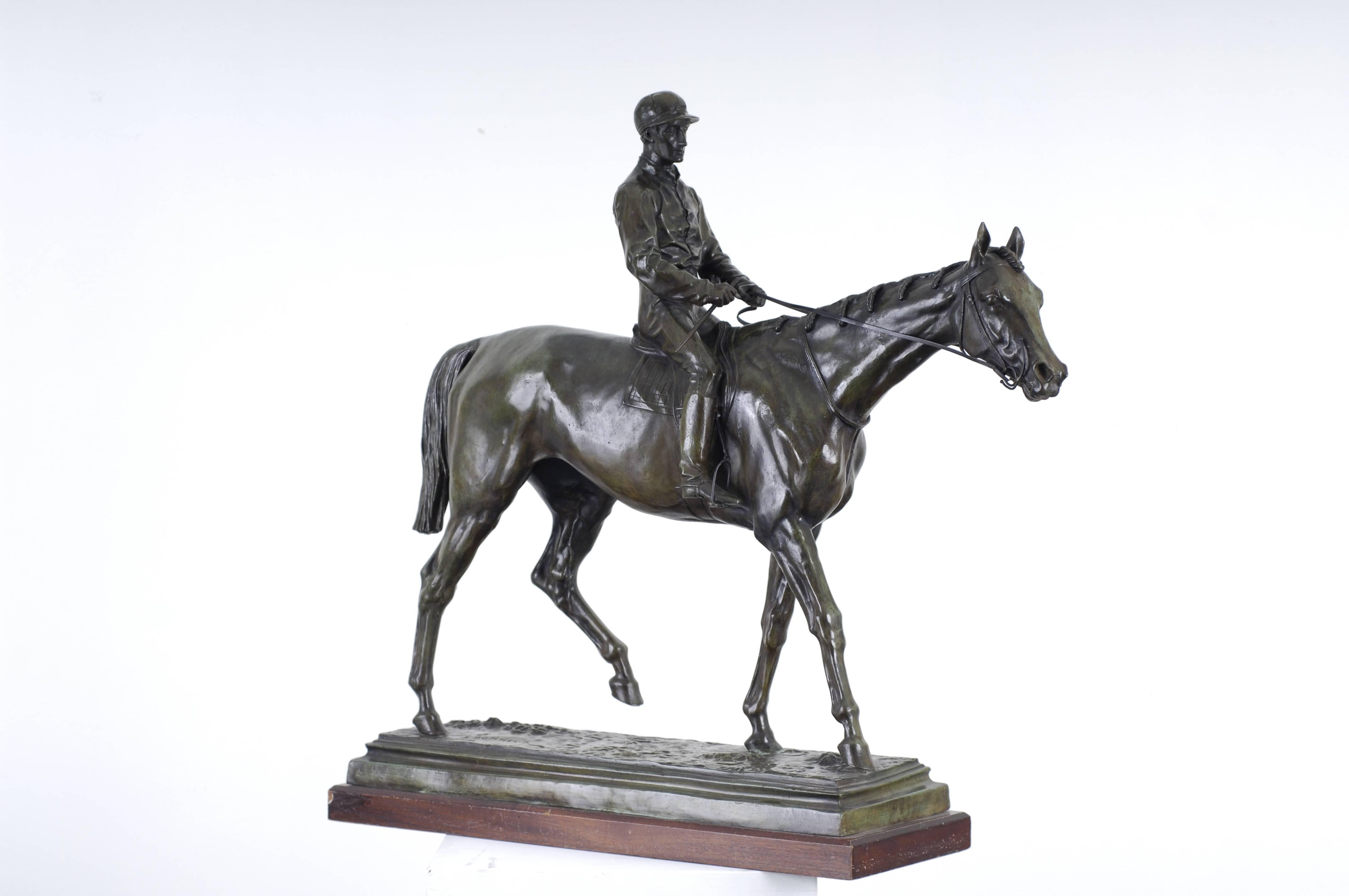 Kincsem mit Elijah Madden (Realismus), Sculpture, von Isidore Jules Bonheur