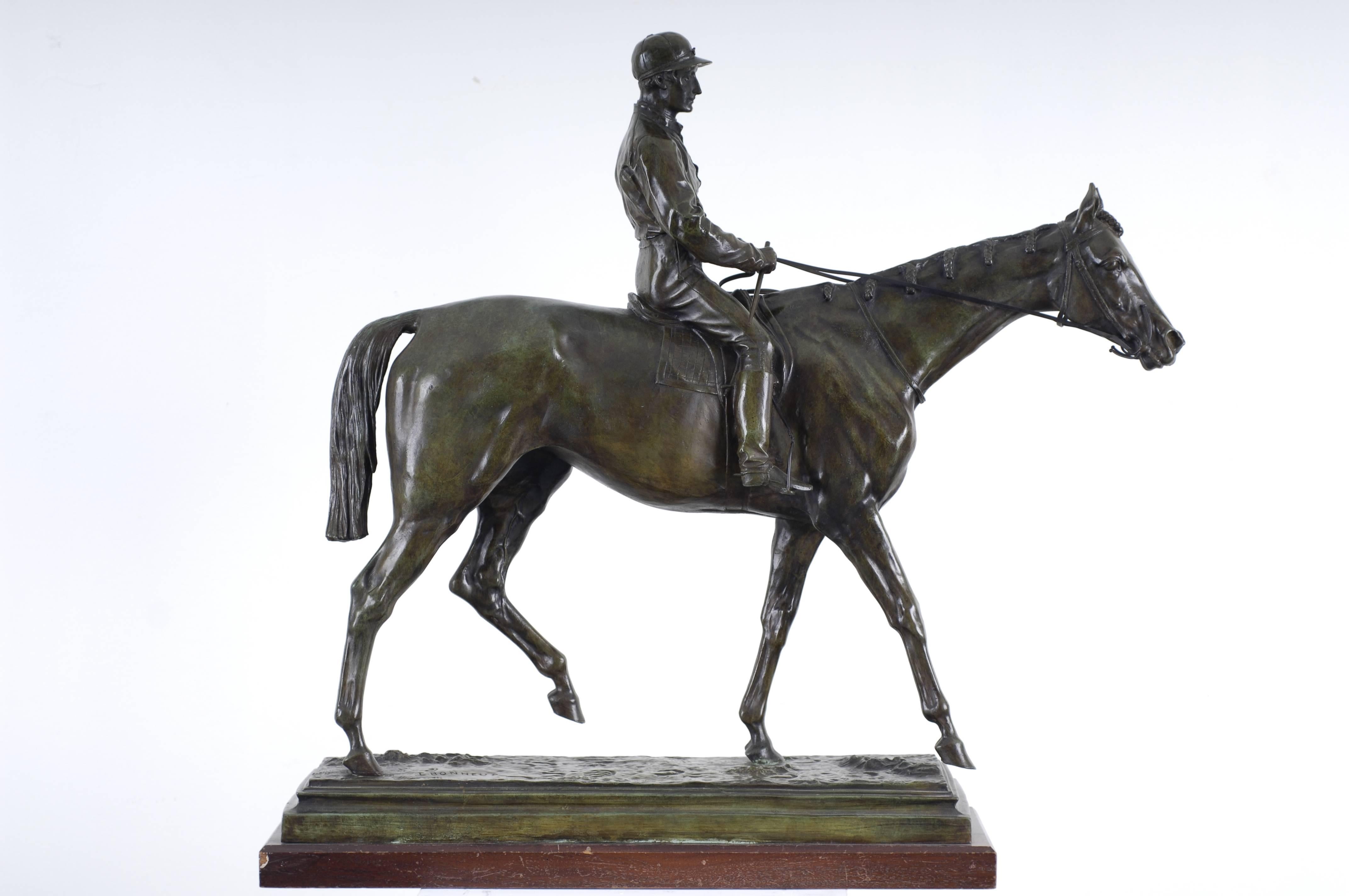 Isidore Jules Bonheur Figurative Sculpture – Kincsem mit Elijah Madden