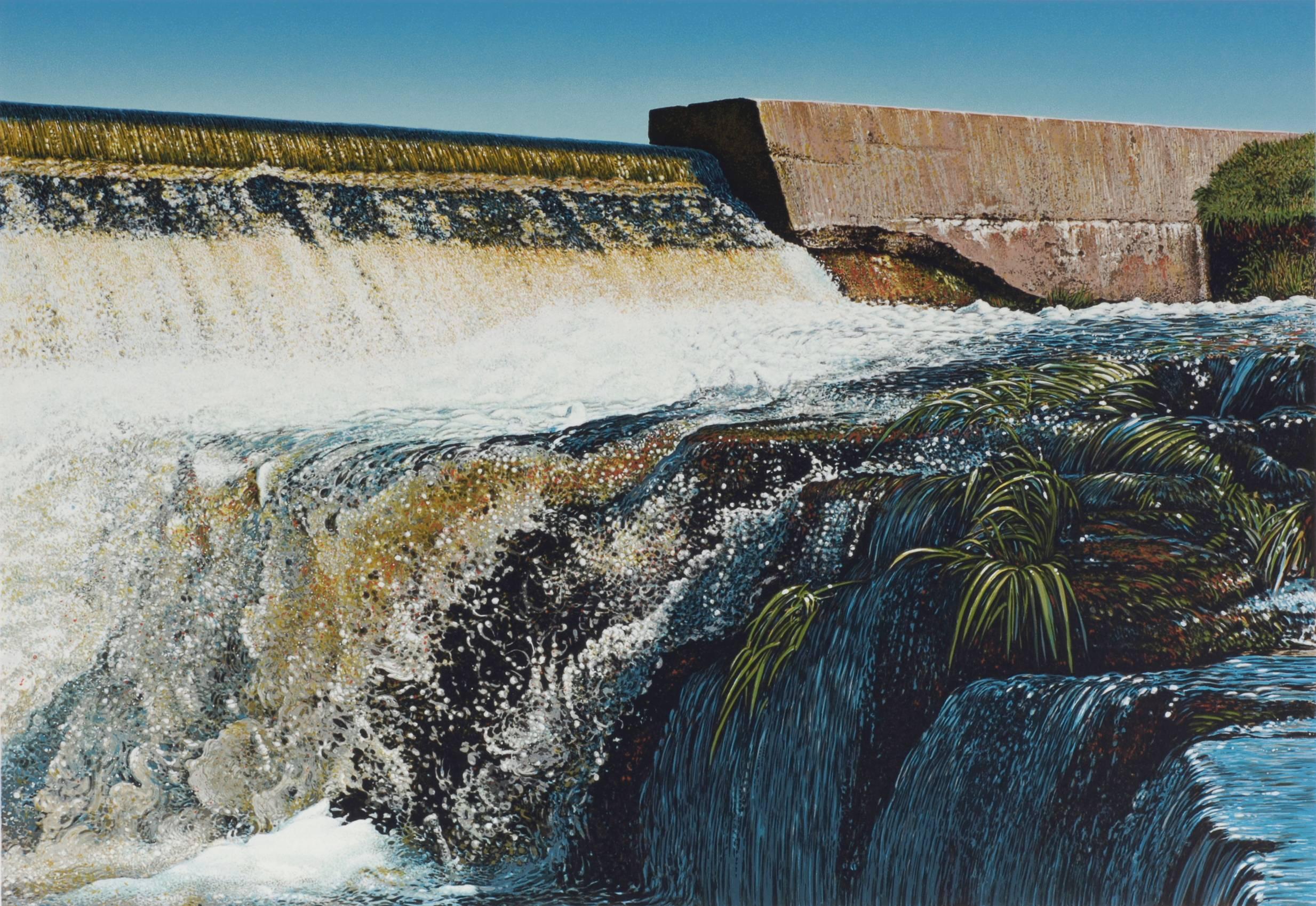 Ken Danby Landscape Print - Below the Dam