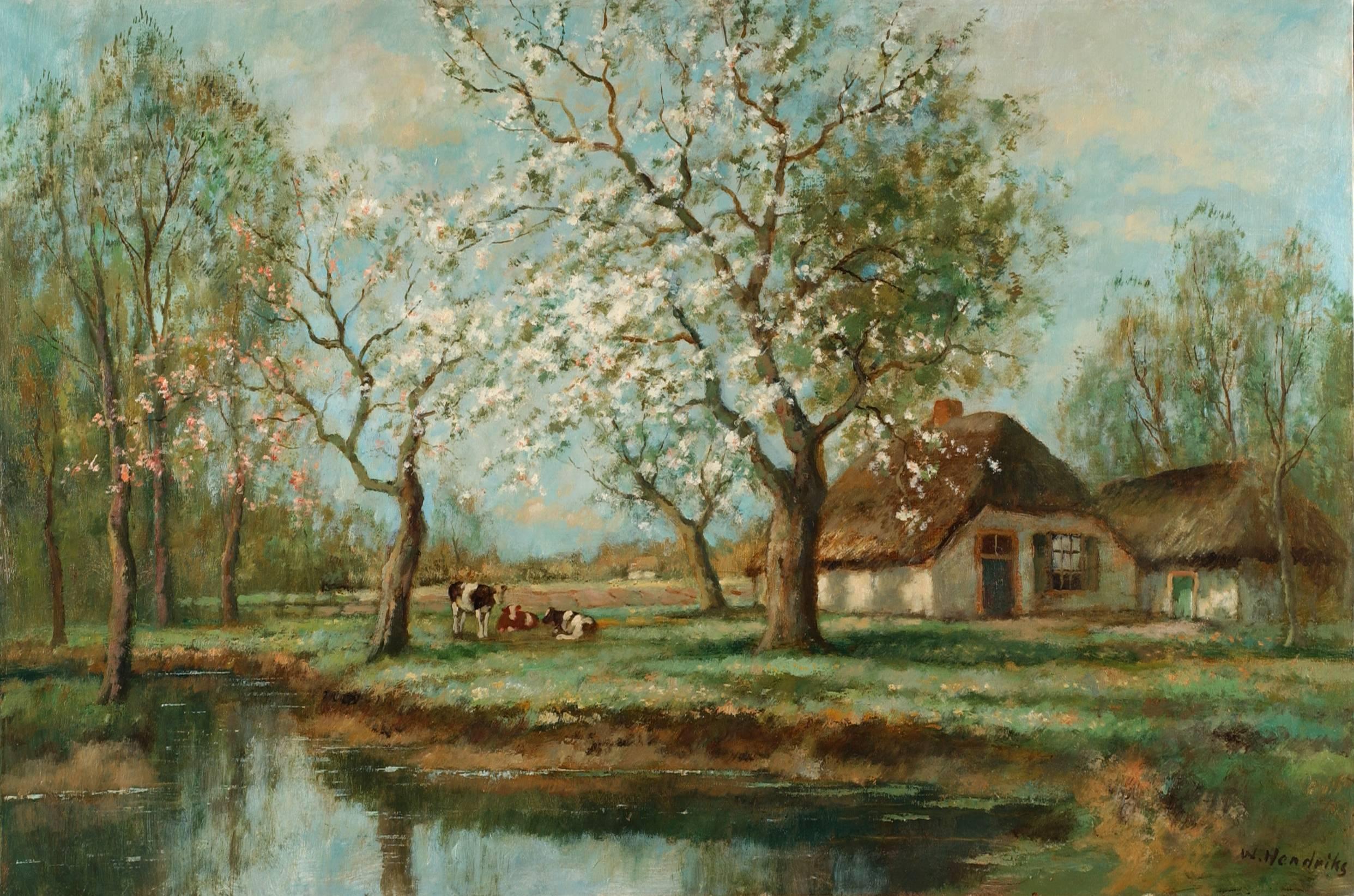Willem Hendriks Landscape Painting - Springtime