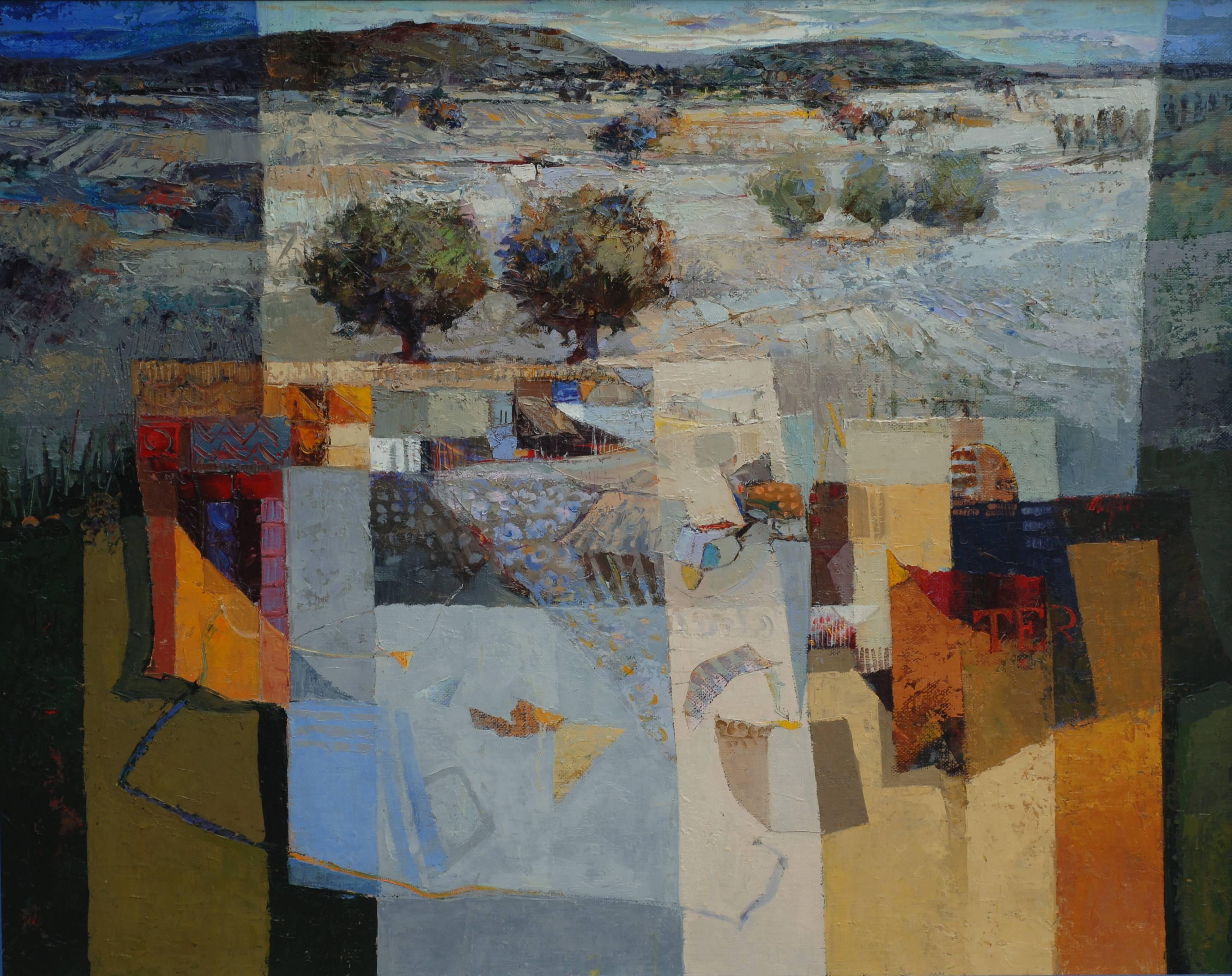 Mario Malfer Landscape Painting – Toskanische Vegetation