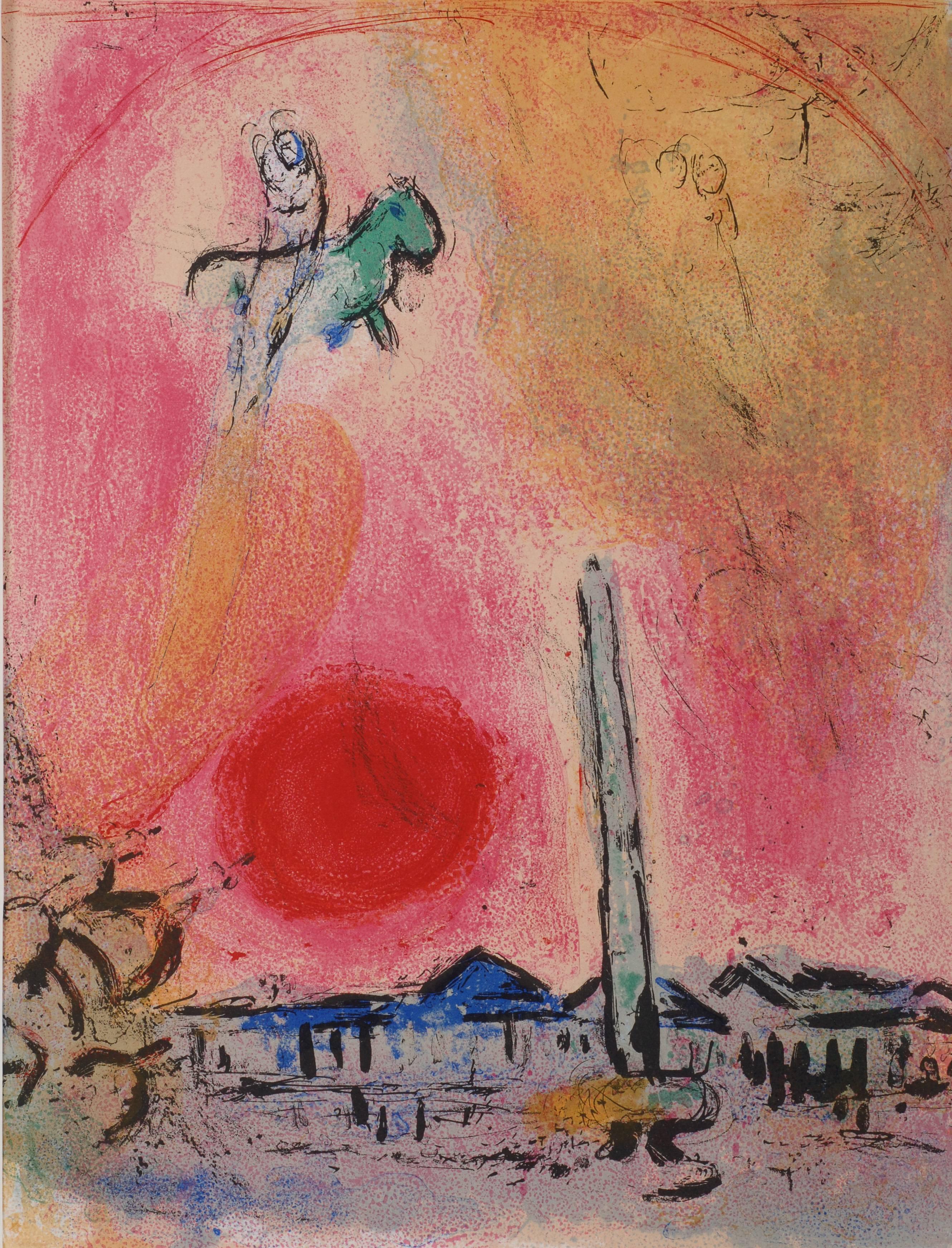 Marc Chagall Landscape Print - Place de la Concorde, Regards sur Paris