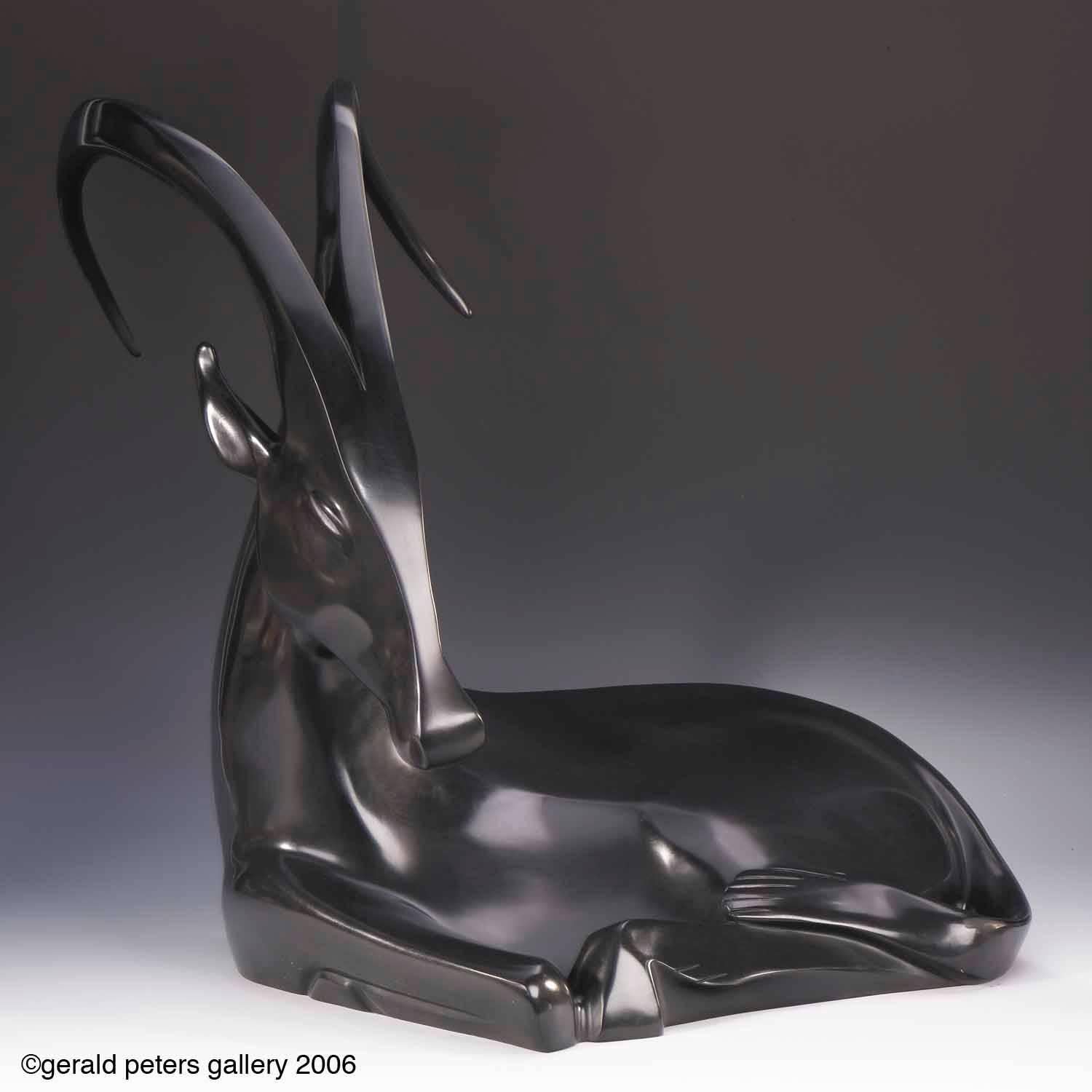 Burt Brent Figurative Sculpture - Reclining Sable, 5/30