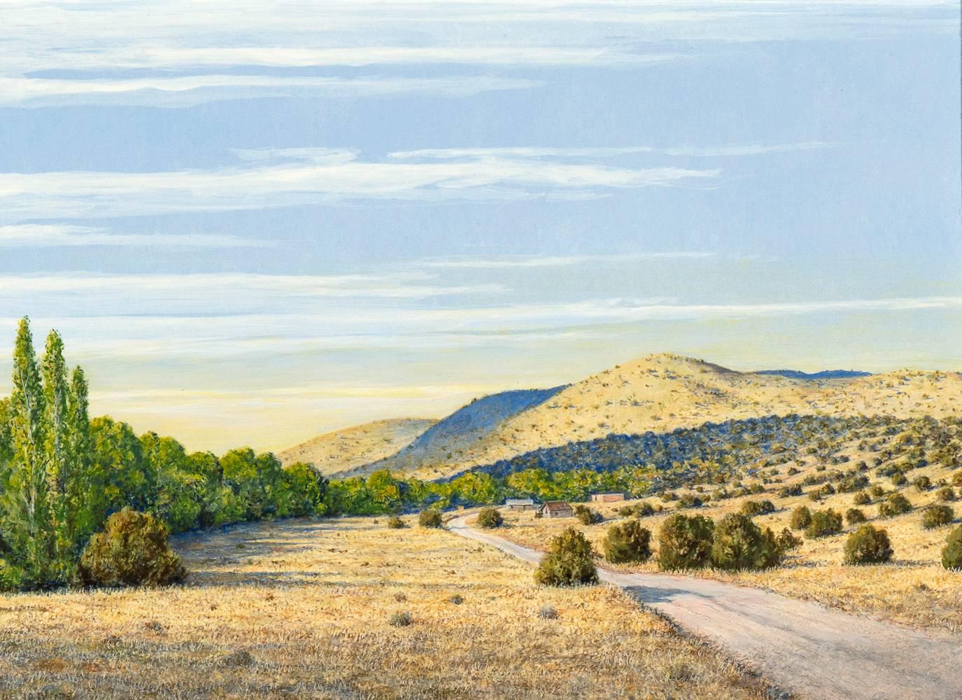 Peter de la Fuente Landscape Painting - Past la Mancha