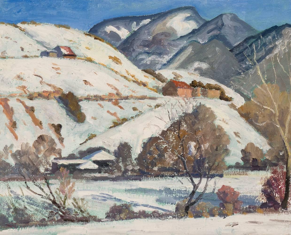 Albert Schmidt Landscape Painting - Tesuque Hillside