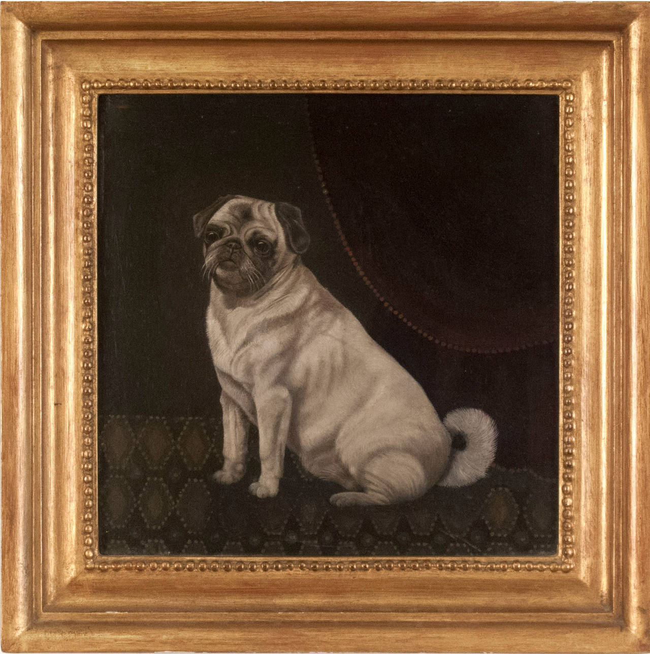 Unknown Animal Painting - Seated Pug