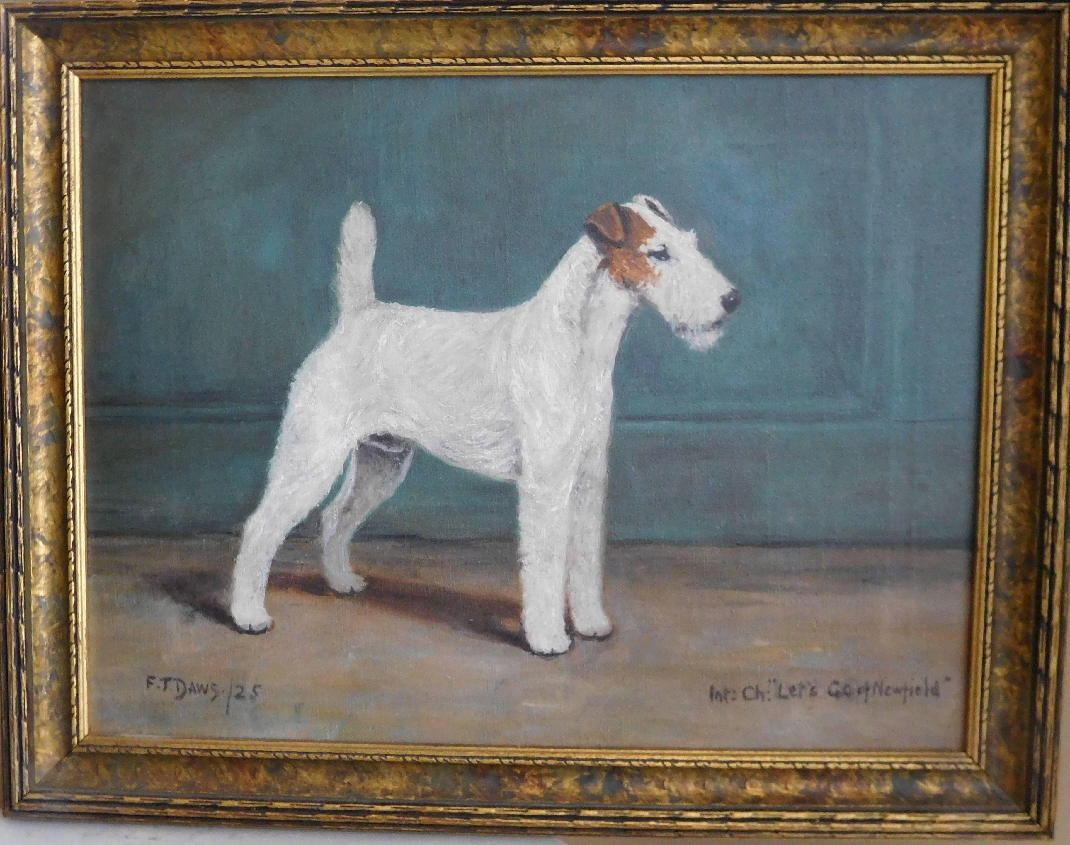 Frederick Thomas Daws Animal Painting - Int. Ch. Let’s Go of Newfield, 1925