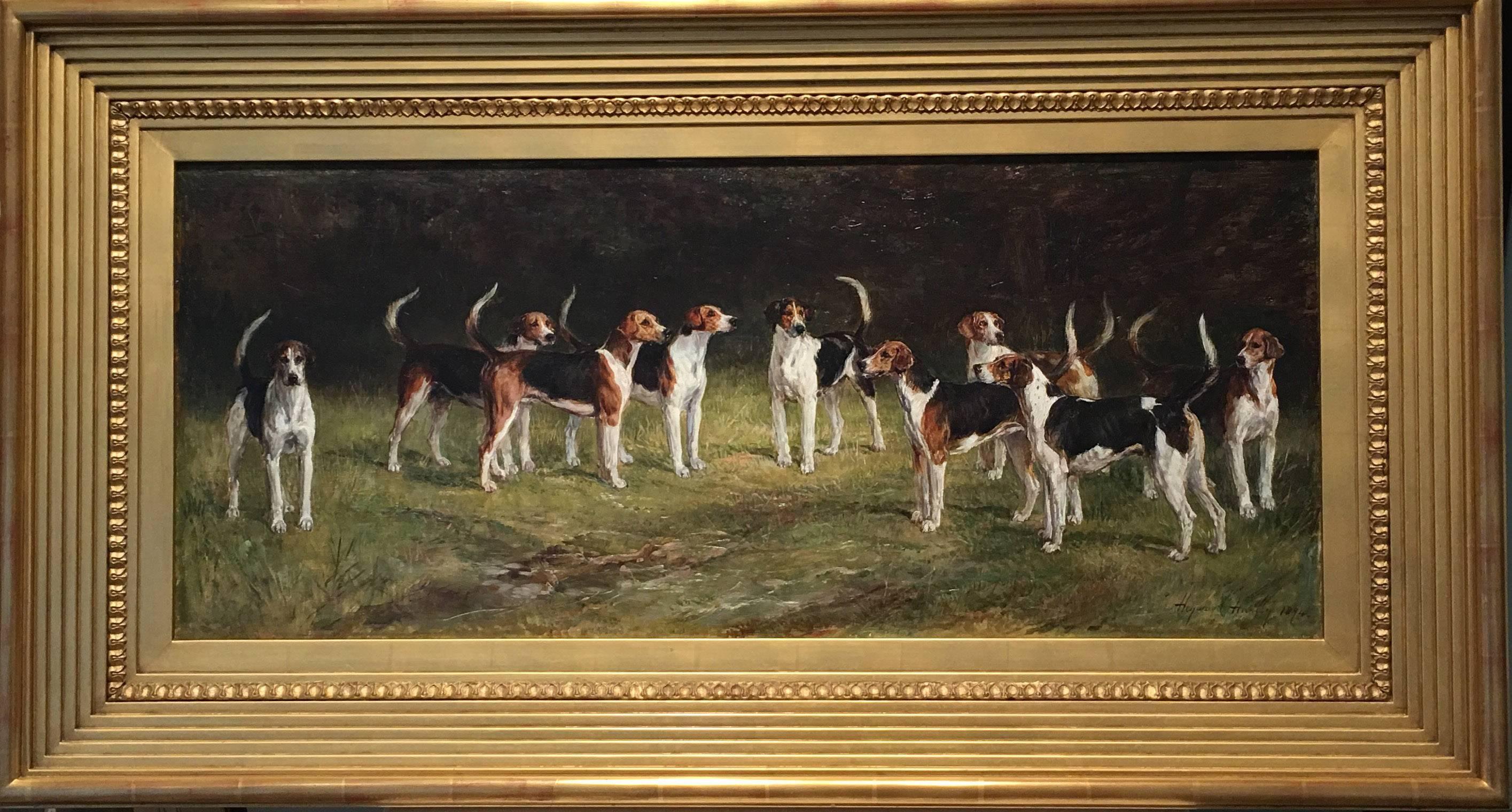 Heywood Hardy Animal Painting - The Belvoir Hounds, 1894