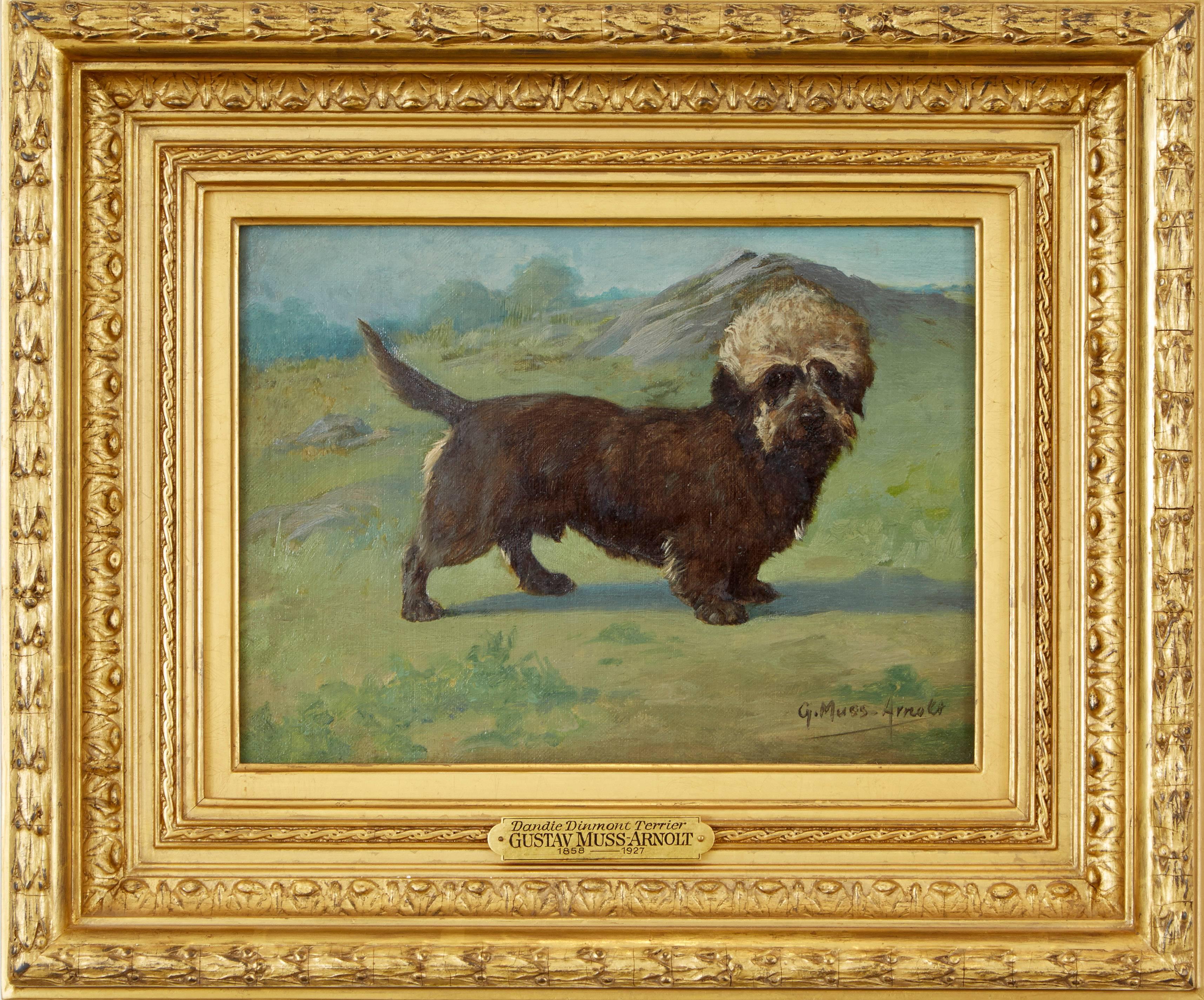 Gustav Muss-Arnolt Animal Painting - Dandie Dinmont Terrier