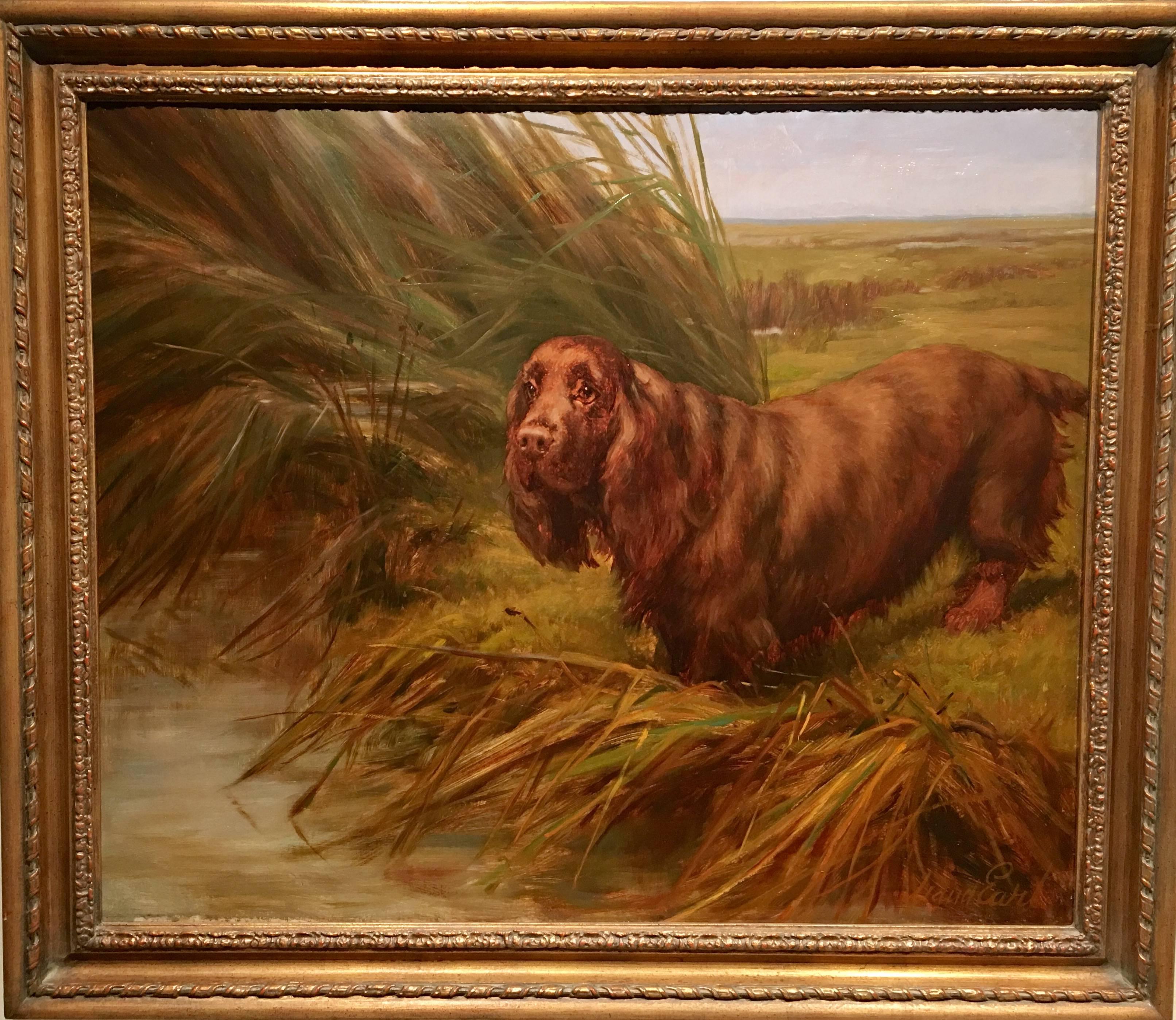Maud Earl Animal Painting - Sussex Spaniel, ca 1890