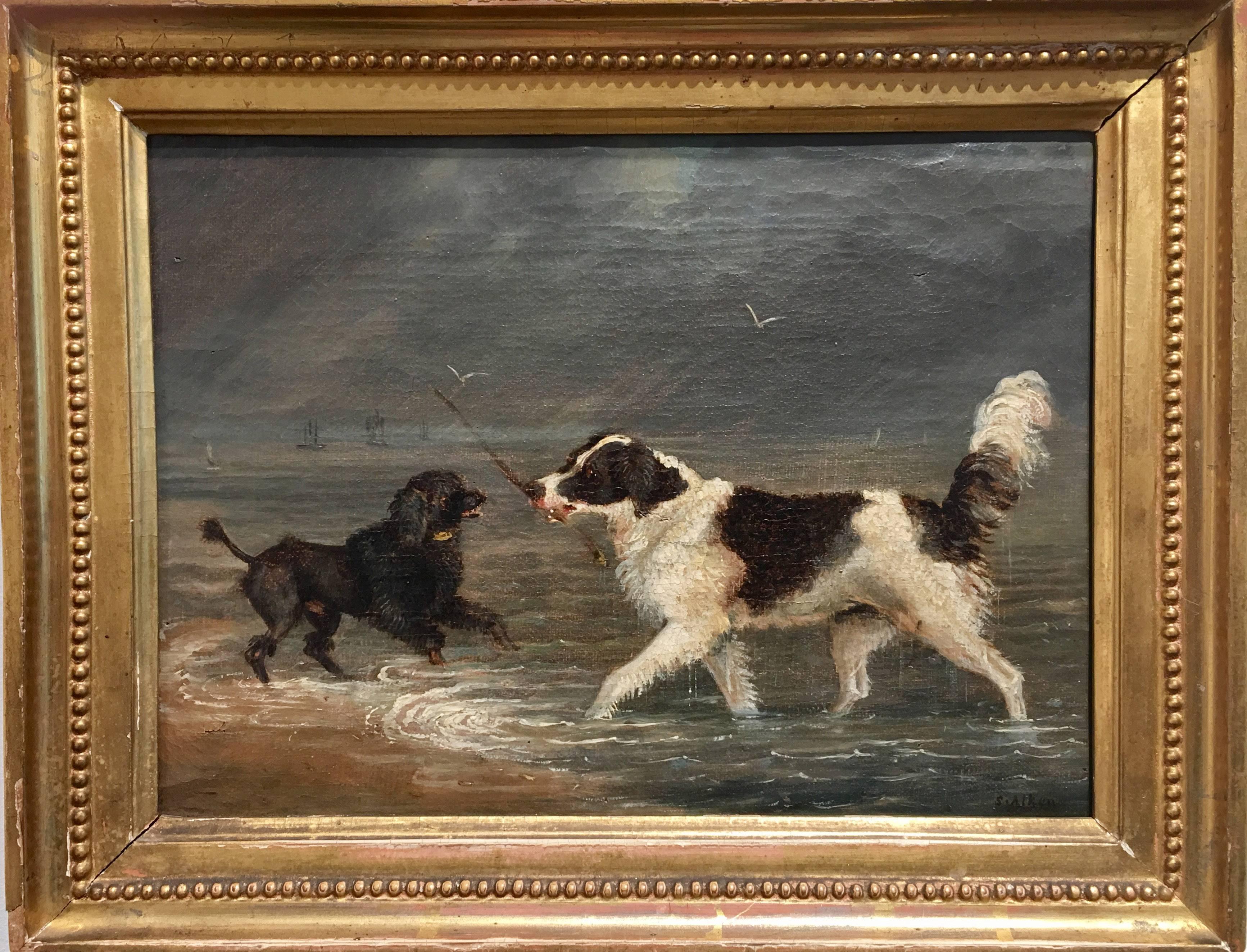 Samuel Henry Alken Animal Painting - At the Sea Shore