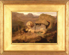 Dandie Dinmont Terrier in a Landscape