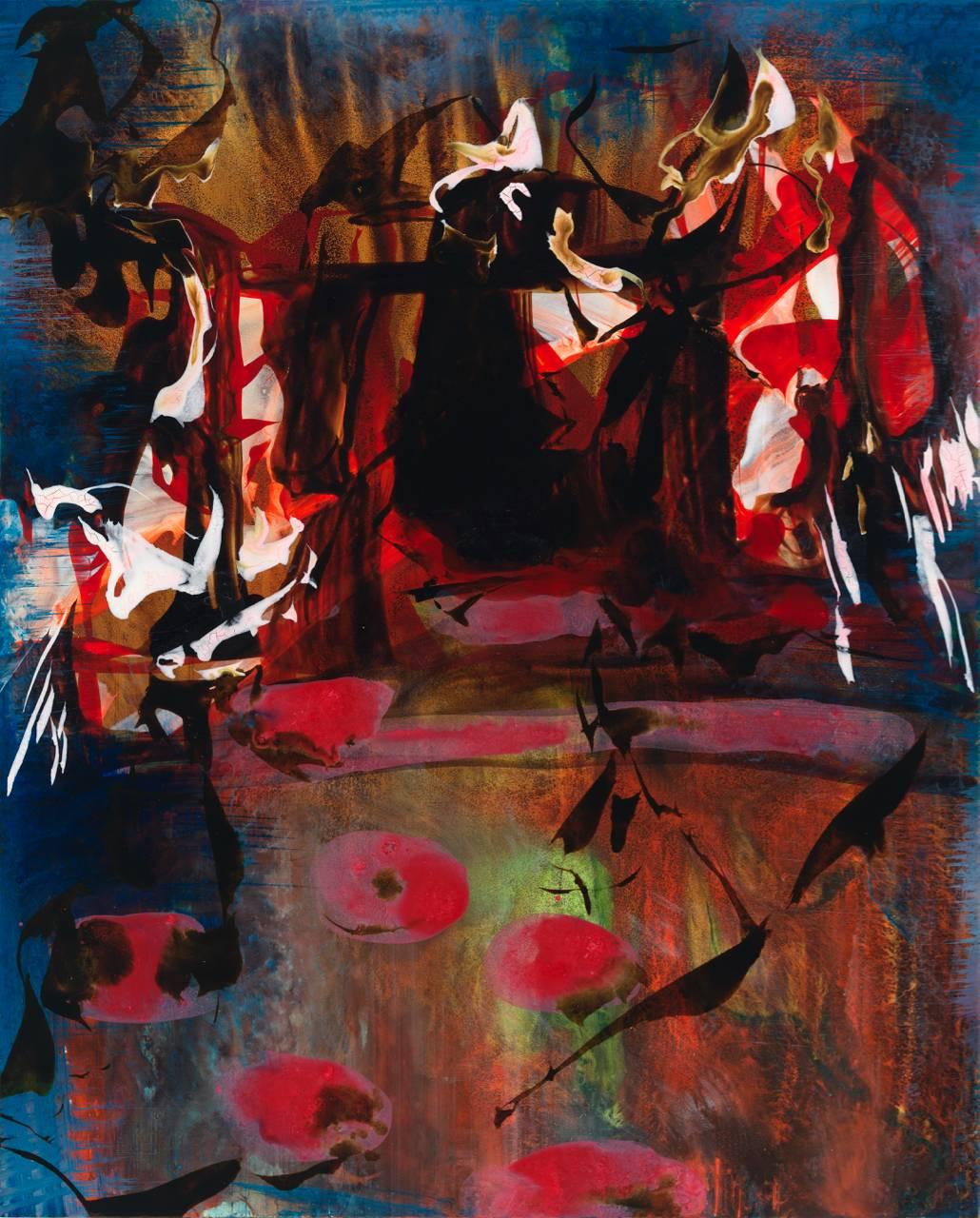 Kim Piotrowski Abstract Painting - Pond Fire