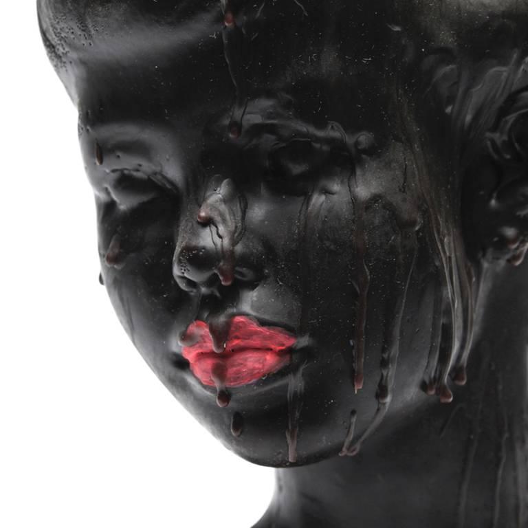 Beautiful Boy (Melted) - Black Figurative Sculpture by Peregrine Honig