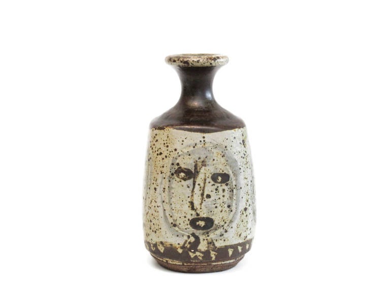 rare bottle with drawing - Art by Peter Voulkos