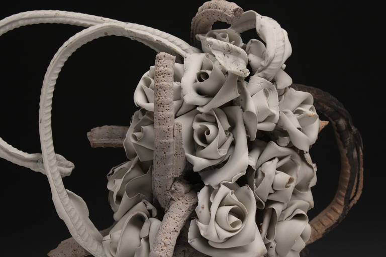 Stoneware and porcelain
Beautiful abstract and floral piece.
Ryan Mitchell was an assistant of Peter Voulkos.